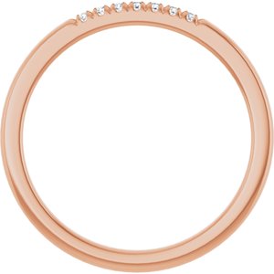 14K Rose Gold .05 CTW Lab-Grown Diamond French-Set Anniversary Band