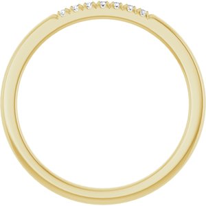 14K Yellow Gold .05 CTW Natural Diamond French-Set Anniversary Band