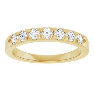 14K Yellow Gold 1/2 CTW Lab-Grown Diamond French-Set Anniversary Band