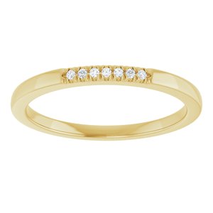 14K Yellow Gold .03 CTW Natural Diamond French-Set Anniversary Band