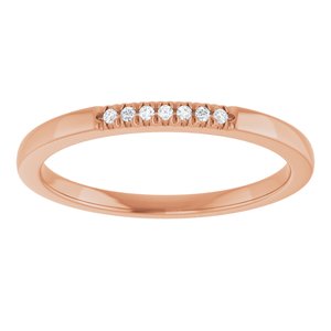 14K Rose Gold .03 CTW Lab-Grown Diamond French-Set Anniversary Band