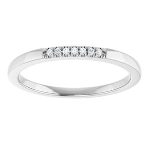 Platinum .03 CTW Lab-Grown Diamond French-Set Anniversary Band