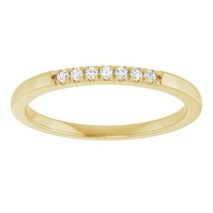 14K Yellow Gold .06 CTW Lab-Grown Diamond French-Set Anniversary Band