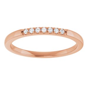 14K Rose Gold .06 CTW Lab-Grown Diamond French-Set Anniversary Band
