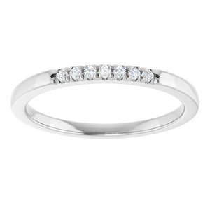 14K White Gold .06 CTW Lab-Grown Diamond French-Set Anniversary Band