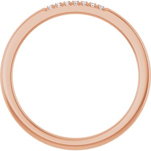 14K Rose Gold .03 CTW Lab-Grown Diamond French-Set Anniversary Band