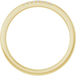 14K Yellow Gold .03 CTW Lab-Grown Diamond French-Set Anniversary Band
