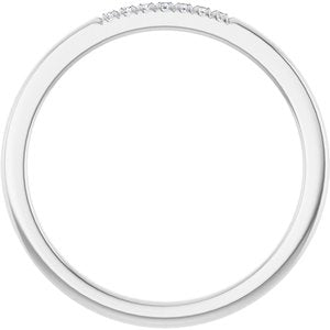 14K White Gold .03 CTW Natural Diamond French-Set Anniversary Band