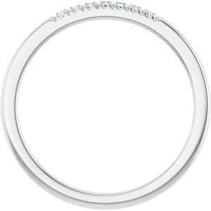 14K White Gold .06 CTW Lab-Grown Diamond French-Set Anniversary Band