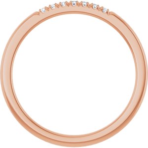 14K Rose Gold .06 CTW Lab-Grown Diamond French-Set Anniversary Band