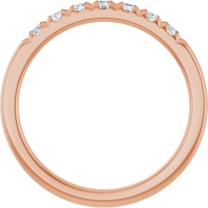 14K Rose Gold 1/4 CTW Natural Diamond French-Set Anniversary Band