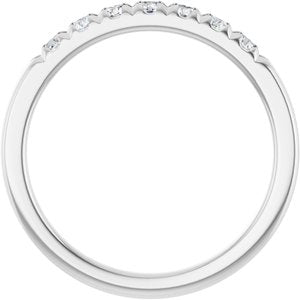 Platinum 1/4 CTW Lab-Grown Diamond French-Set Anniversary Band