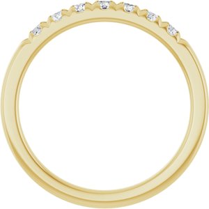 14K Yellow Gold 1/4 CTW Natural Diamond French-Set Anniversary Band