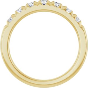 14K Yellow Gold 3/4 CTW Lab-Grown Diamond French-Set Anniversary Band