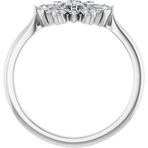 Platinum 1/2 CTW Natural Diamond Vintage-Inspired Ring