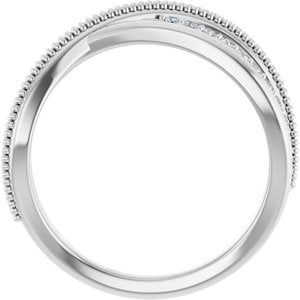 Platinum 1/5 CTW Natural Diamond Criss-Cross Ring