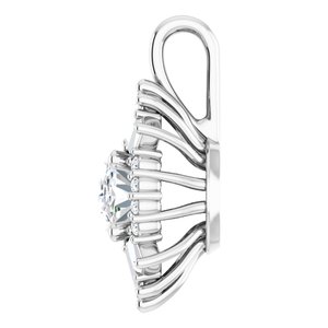 Platinum 1 CTW Natural Diamond Pendant