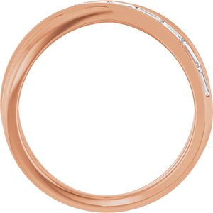 14K Rose Gold 1/3 CTW Natural Diamond Criss-Cross Ring