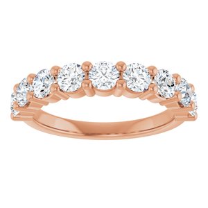 14K Rose Gold 1 1/3 CTW Lab-Grown Diamond Anniversary Band