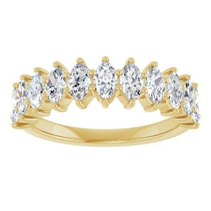 14K Yellow Gold 1 3/8 CTW Natural Diamond Anniversary Band