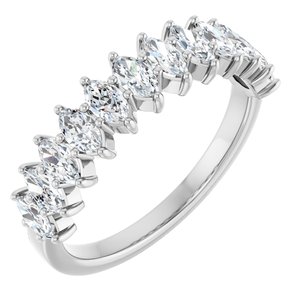 14K White Gold 1 1/8 CTW Natural Diamond Anniversary Band