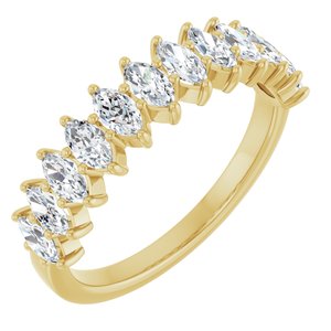 14K Yellow Gold 1 1/8 CTW Natural Diamond Anniversary Band