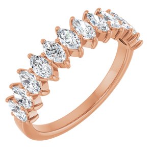 14K Rose Gold 1 1/8 CTW Natural Diamond Anniversary Band