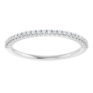 14K White Gold 1/8 CTW Natural Diamond Anniversary Band