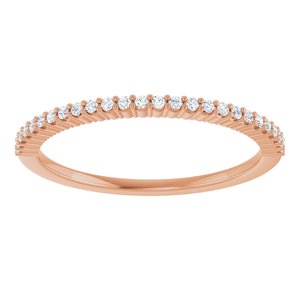 14K Rose Gold 1/8 CTW Natural Diamond Anniversary Band