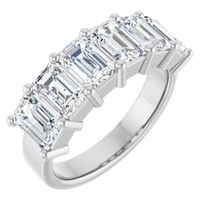 14K White Gold 3 5/8 CTW Natural Diamond Annniversary Band