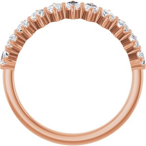 14K Rose Gold 1 3/8 CTW Natural Diamond Anniversary Band