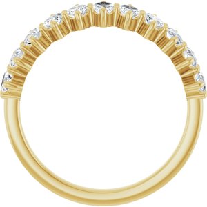 14K Yellow Gold 1 3/8 CTW Natural Diamond Anniversary Band