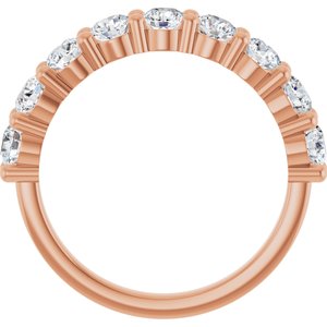 14K Rose Gold 1 1/3 CTW Lab-Grown Diamond Anniversary Band