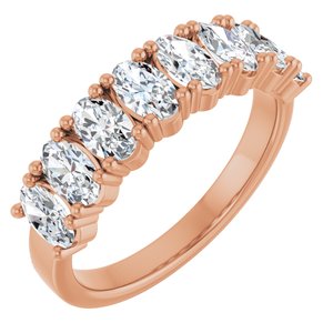 14K Rose Gold 1 1/2CTW Natural Diamond Anniversary Band