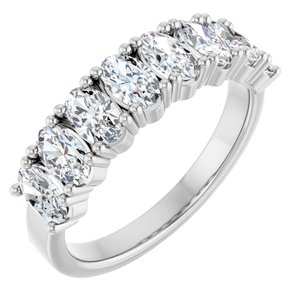 Platinum 1 1/2CTW Natural Diamond Anniversary Band