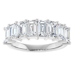 14K White Gold 2 1/2 CTW Natural Diamond Anniversary Band