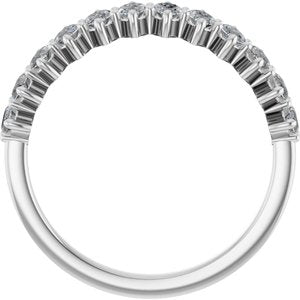 14K White Gold 1 1/8 CTW Natural Diamond Anniversary Band