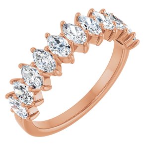 14K Rose Gold 1 3/8 CTW Natural Diamond Anniversary Band