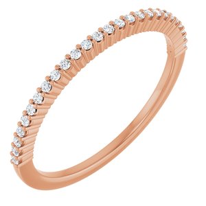 14K Rose Gold 1/8 CTW Natural Diamond Anniversary Band