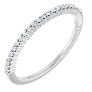 14K White Gold 1/8 CTW Natural Diamond Anniversary Band