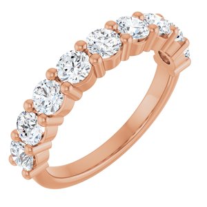 14K Rose Gold 1 1/3 CTW Lab-Grown Diamond Anniversary Band