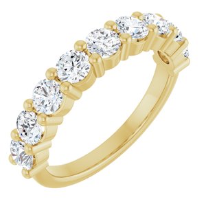 14K Yellow Gold 1 1/3 CTW Lab-Grown Diamond Anniversary Band