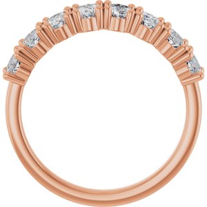 14K Rose Gold 1 1/2CTW Natural Diamond Anniversary Band