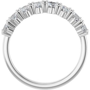 Platinum 1 1/2CTW Natural Diamond Anniversary Band