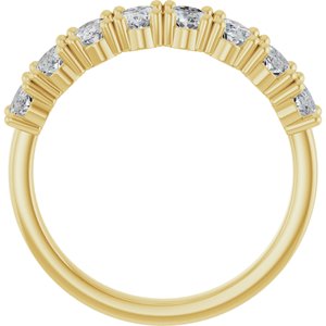14K Yellow Gold 1 1/2CTW Natural Diamond Anniversary Band