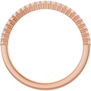 14K Rose Gold 1/8 CTW Natural Diamond Anniversary Band