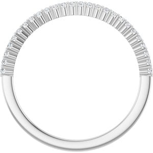 14K White Gold 1/8 CTW Natural Diamond Anniversary Band