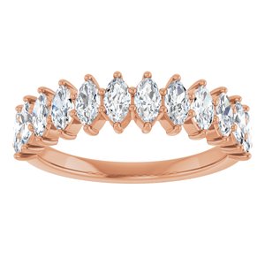 14K Rose Gold 1 1/8 CTW Natural Diamond Anniversary Band