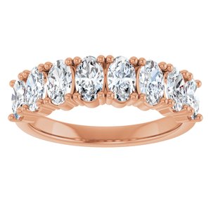 14K Rose Gold 1 1/2CTW Natural Diamond Anniversary Band