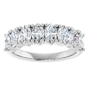 Platinum 1 1/2CTW Natural Diamond Anniversary Band